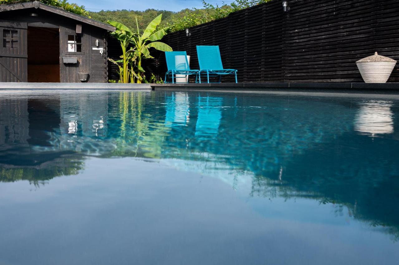 Chez Sabine Et Eric Maison Pour 6 Personnes Avec Piscine Chauffee Andenne Exteriör bild